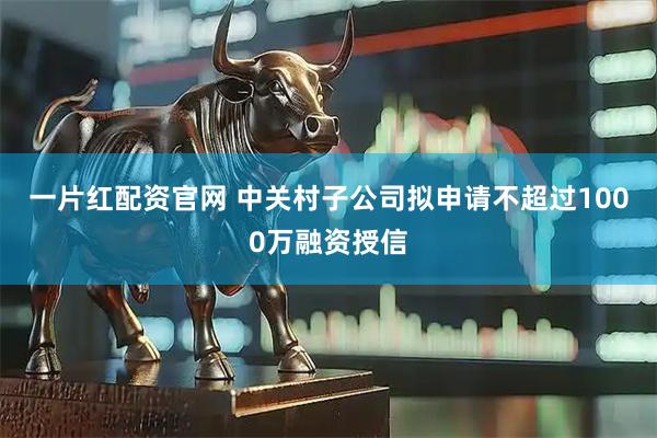 一片红配资官网 中关村子公司拟申请不超过1000万融资授信