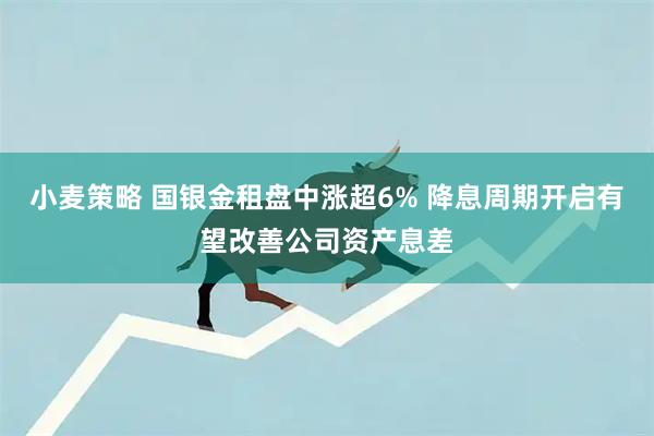 小麦策略 国银金租盘中涨超6% 降息周期开启有望改善公司资产息差